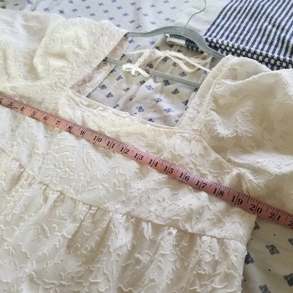 Lush | Tiered Lace Ivory Mini Dress - Picture 7 of 10